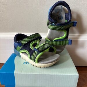 EUC Stride Rite Kids Light-Up Sandals - Blue and Green Size 7 Toddler